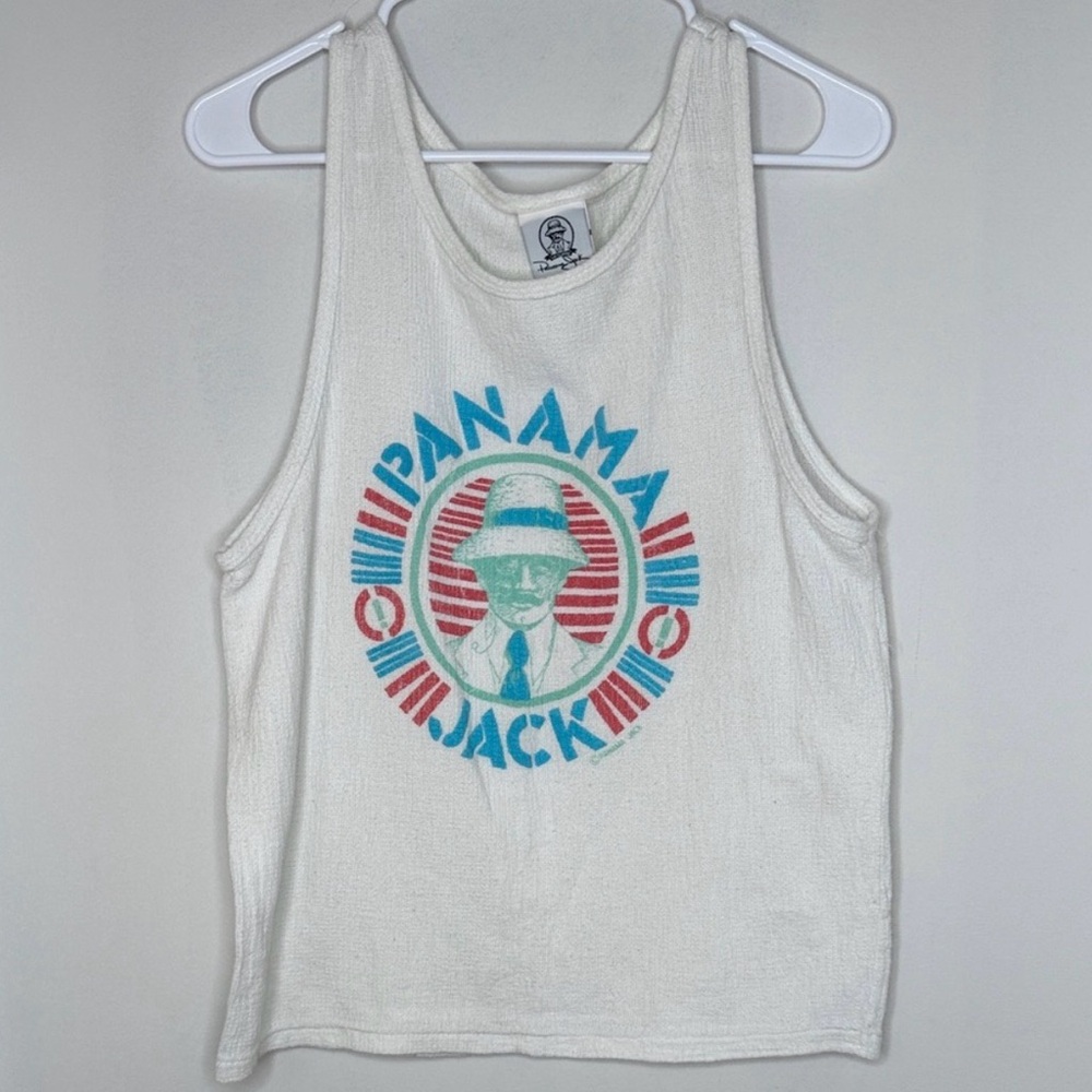 Panama Jack Throwback 90’s Y2K Vintage Beach Tank Top 100% Cotton - Picture 2 of 10